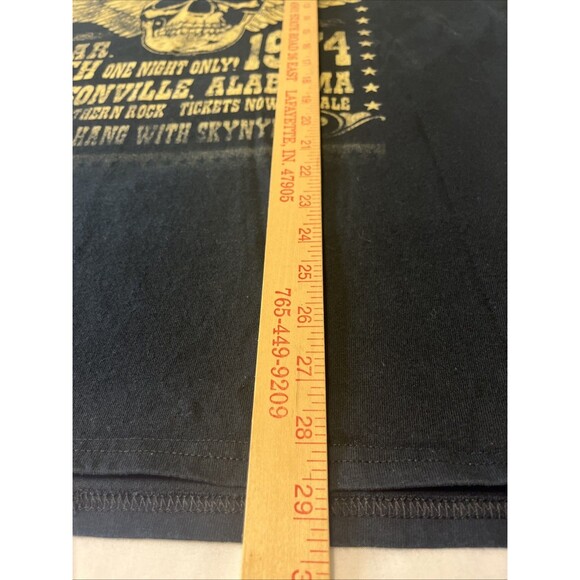 Lynyrd Skynyrd Alabama 1974 Music Rock Band Skull Wing Adult T Shirt Large Black - Picture 5 of 8